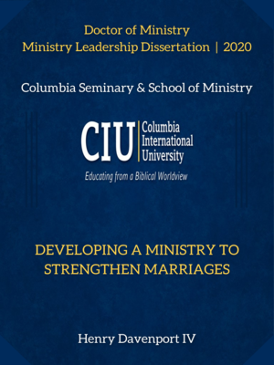 cover image of Developing a ministry to strengthen marriages